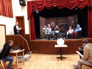 Mynd frá æfingu í­ Skúlagarði