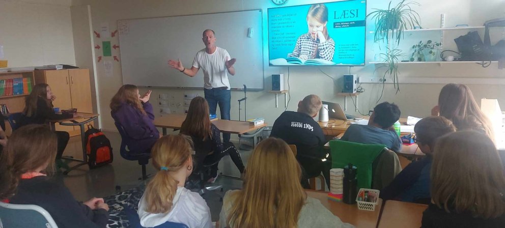 Þorgrímur Þráinsson í heimsókn