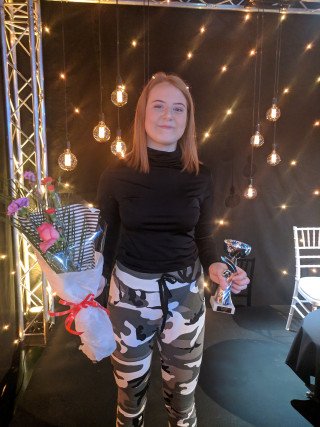 Nemandi úr Öxarfjarðarskóla, Dagbjört Nótt bar sigur úr bí­tum á Tónkví­slinni 2019