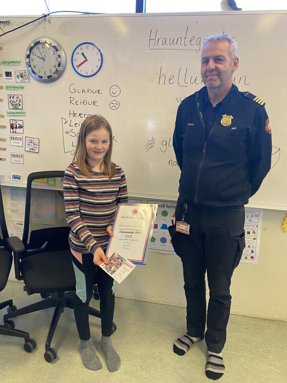 Vinningshafi í eldvarnargetraun