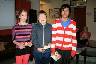 Nemendur á leið á Nótuna