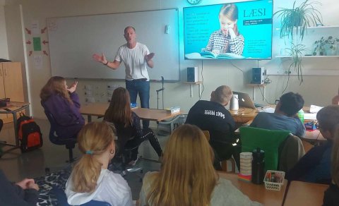 Þorgrímur Þráinsson í heimsókn