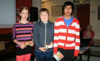 Nemendur á leið á Nótuna