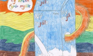 Jón Emil Christopsson vann tilverðlauna í­ teiknimyndasamkeppni Mjólkursölunnar